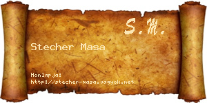 Stecher Masa névjegykártya